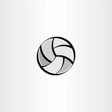 Stylised volleyball icon vector Stock Illustration