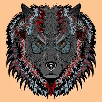 Stylised wolf Stock Illustration