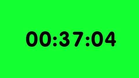 Stylish 1 hour digital countdown clock timer. Stock Footage 297268195