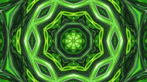 Stylish 3D abstract bg with wavy structure. Liquid green symmetrical pattern Stock Illustration