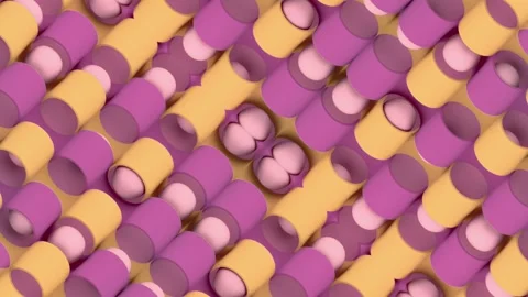 Stylish 3D animation with a moving geometric pattern 4K Stock Footage 320529354