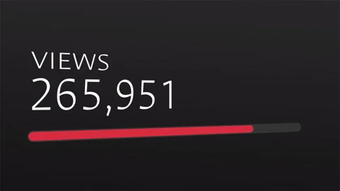 Stylish 3D Counter of internet content views Stock Footage 311992903