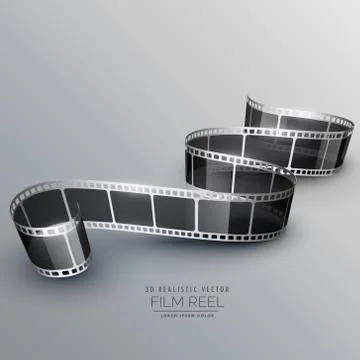 Stylish 3d filmstrip background Stock Illustration