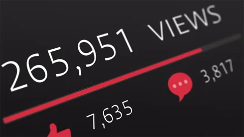 Stylish 3D motion representing screen growth graphic of success in social media Stock Footage 311779809