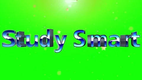 Stylish 3d text animation study smart slogan on glowing green background 스톡 동영상 347344711