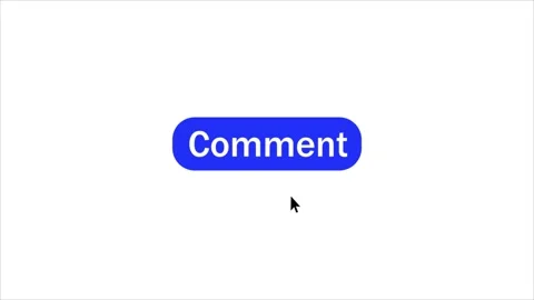 Stylish 4K comment Button Animation for Social Media Creatives. Stock Footage 310595593