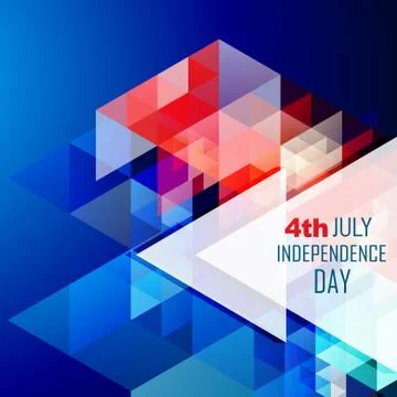 Stylish 4th of july design Stock Illustration