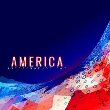 Stylish 4th of july design Stock Illustration