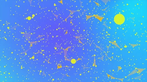 Stylish abstract 3D background with yellow dots on a blue gradient Stock Footage 320577117