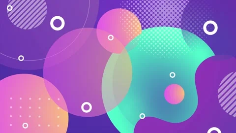 Stylish abstract design with trendy gradient shapes and pattern 스톡 동영상 296623771