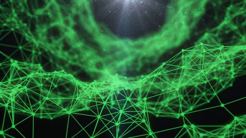 Stylish abstract engineering, technology and science motion background. Plexus Stock Footage 71139897