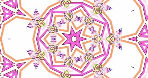 Stylish Abstract Mandala Pattern Elegant Light Color Loop Moroccan Stock Footage 159311678
