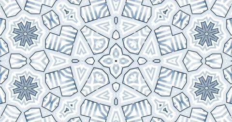 Stylish Abstract Mandala Pattern Elegant Light Color Loop Moroccan Stock Footage 159314374