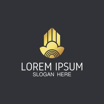 Stylish abstract vector elements for real estate luxurious logo design Illustrazione stock