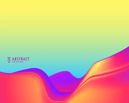 Stylish abstract wavy background in vibrant colors Illustrazione stock
