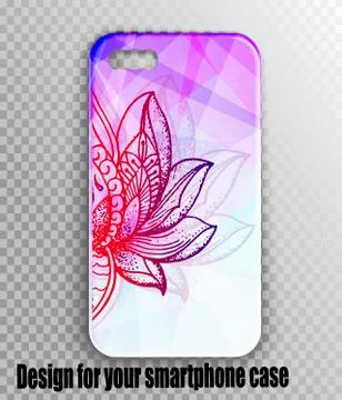 Stylish accessory on your smartphone - design cover with a mandala Stock Illustration