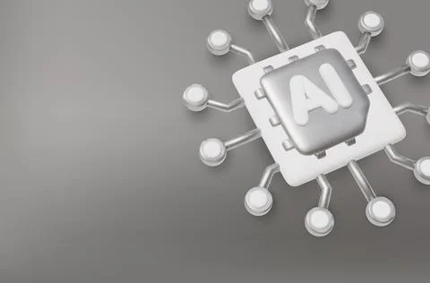 Stylish AI neural processing unit drives progress in robotics, big data, and Stock Illustration