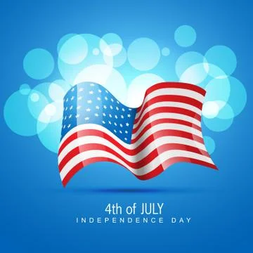 Stylish american flag Stock Illustration