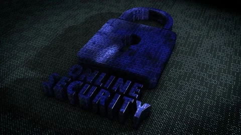Stylish and hyper realistic 3D CGI render of a stylised system security Stock Footage 198171295