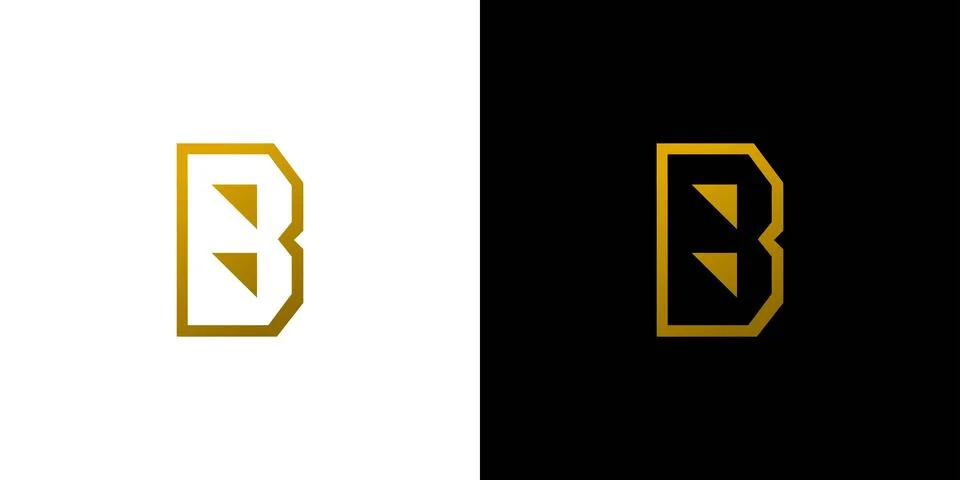 Stylish and modern B initials logo design Stock Illustration