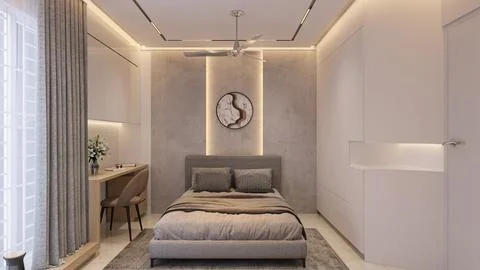 Stylish and Practical Storage Solutions for Your Master Bedroom Stock Illustration