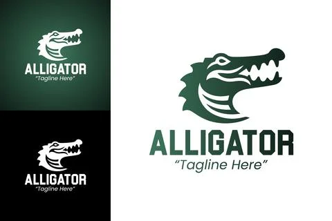 Stylish and Unique Alligator Logo for Corporate Branding Stock Illustration