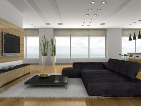 Stylish apartment Stock Illustration