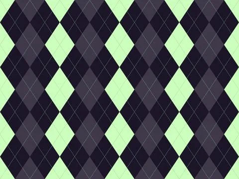 Stylish argyle pattern in muted green and dark gray tones.  Perfect for backg Stock Illustration