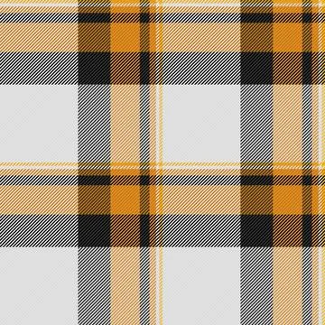 Stylish autumnal plaid pattern in warm orange, beige, black, and white.  Perf Stock Illustration