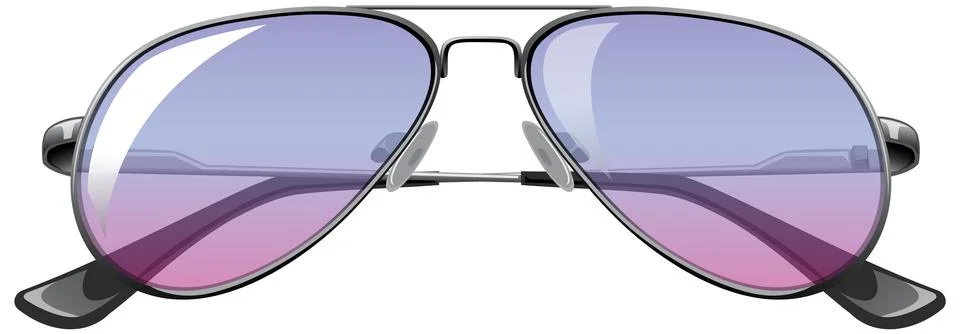 Stylish Aviator Glasses Vector Stock Illustration