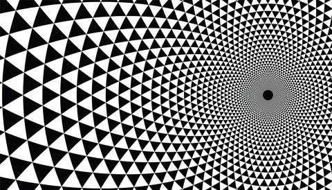 Stylish background with circle shape built from halftone triangle in flat b.. Stock Illustration