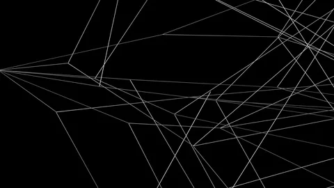 Stylish background of flowing white lines drawing complex network (4K) Stock-Footage 116343051
