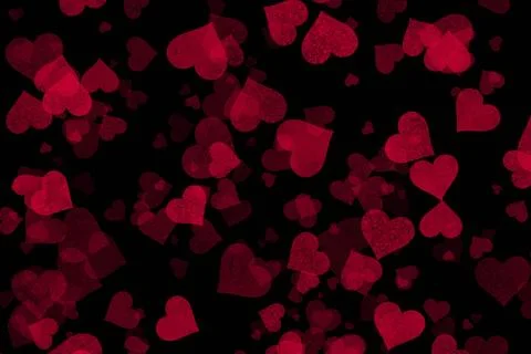 Stylish background with a huge amount of hearts in color of the year 2023 viva Stock Illustration
