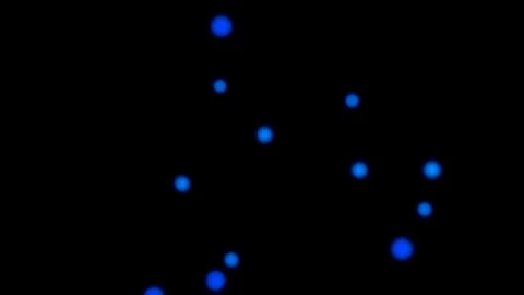 Stylish background with swarm of blurred blue lights - seamless looping (4K) Video stock 104509983