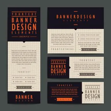 Stylish banner template design Stock Illustration