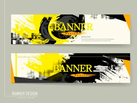 Stylish banner template design Stock Illustration