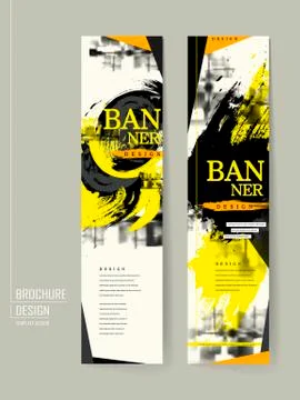Stylish banner template design Stock Illustration