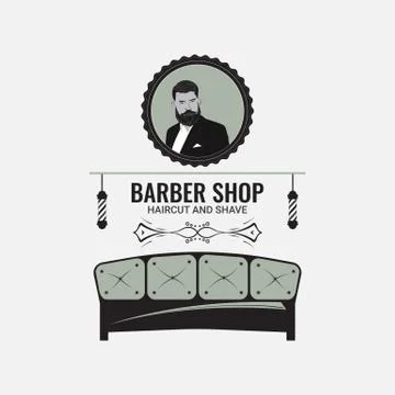 Stylish Barber Shop Stock Illustration