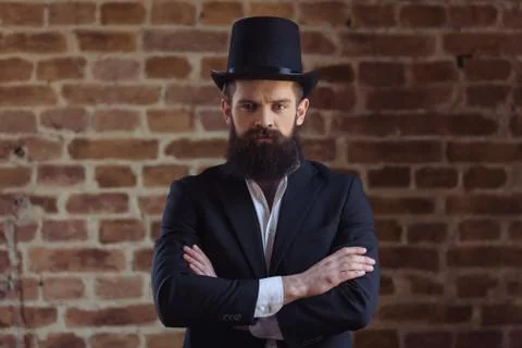 Stylish bearded man Foto stock