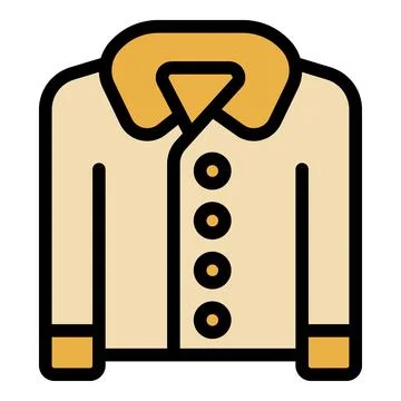 Stylish beige jacket with wide lapels and buttoned front Stock Illustration