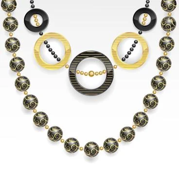 Stylish bijouterie Stock Illustration