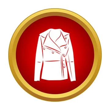 Stylish biker jacket outline icon representing fashion Stock Illustration