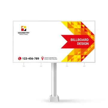 Stylish Billboard design, creative concept for placing photos and text Stock Illustration