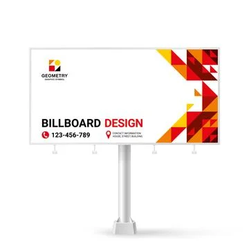 Stylish Billboard design, creative concept for placing photos and text Stock Illustration