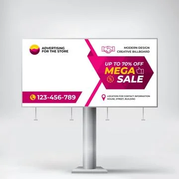 Stylish Billboard design, creative concept for placing photos and text Stock Illustration