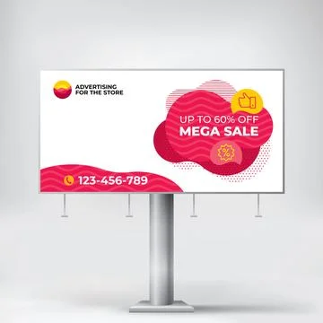 Stylish Billboard design, creative concept for placing photos and text Stock Illustration