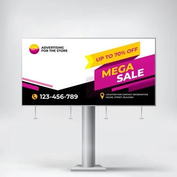 Stylish Billboard design, creative concept for placing photos and text Stock Illustration