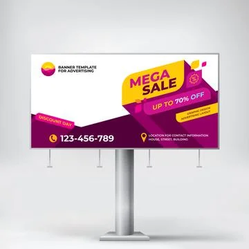 Stylish Billboard design, creative concept for placing photos and text 스톡 일러스트