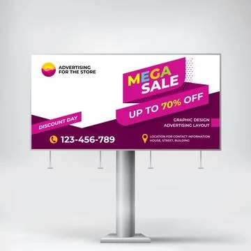 Stylish Billboard design, creative concept for placing photos and text Stockillustratie