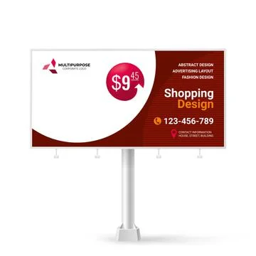 Stylish Billboard design, creative concept for placing photos and text Stock Illustration